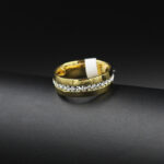 Non-Tarnish Stainless Steel Crystal Band Ring - Image 4