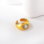Non-Tarnish Stainless Steel Statement Ring - Image 2