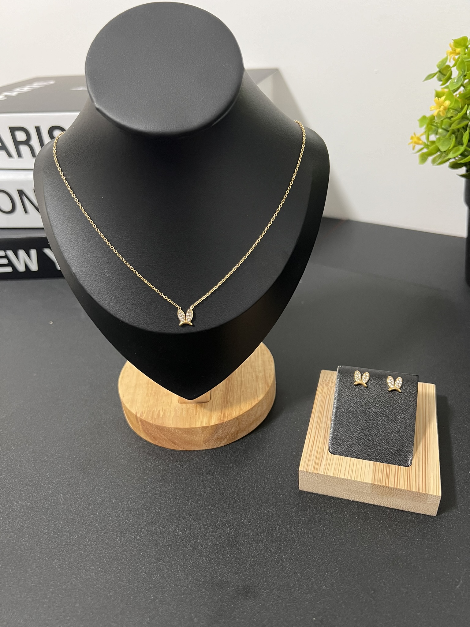 IMG_7612 Non-Tarnish Stainless Steel Jewelry Set – Dainty Butterfly Design - Image 1