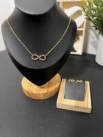 Non-tarnish stainless steel infinity jewelry set - Image 2