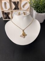 Non-tarnish stainless steel butterfly jewelry set - Image 2