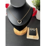 Non-Tarnish Stainless Steel Moon & Star Jewelry Set – Gold/Black