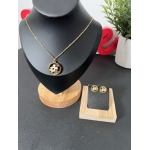 Elegant Round Emblem Stainless Steel Jewelry Set