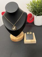 Elegant Round Emblem Stainless Steel Jewelry Set - Image 3