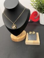 Elegant Round Emblem Stainless Steel Jewelry Set - Image 4