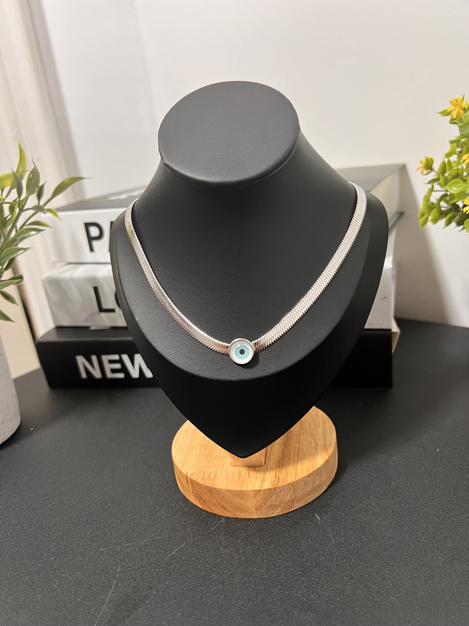 IMG_7807 Stunning stainless steel non-tarnish Evil Eye necklace - Image 1