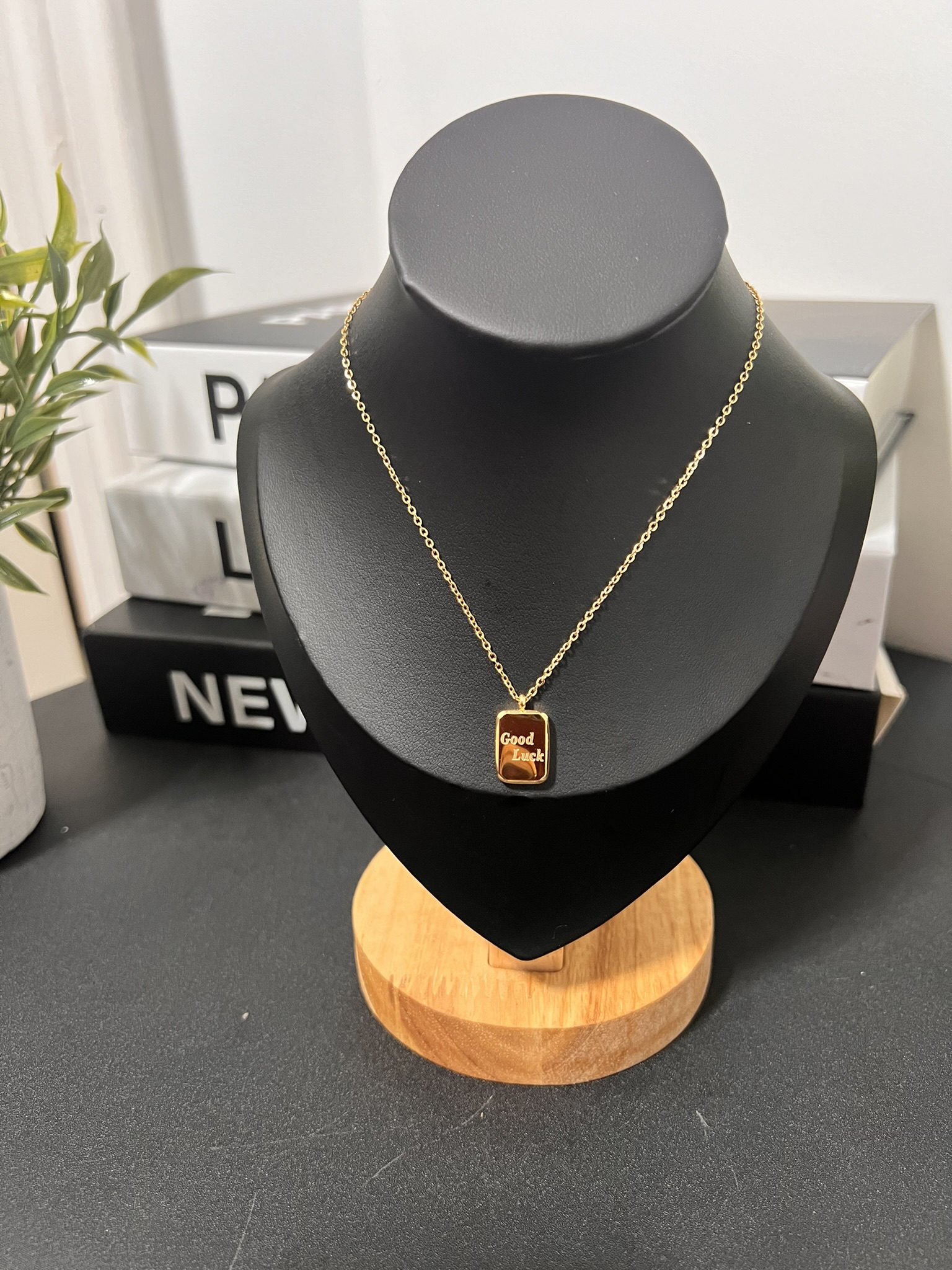 IMG_7832 Stainless steel non-tarnish “Good Luck” necklace - Image 1