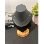 Stainless steel non-tarnish striking emerald-green rectangular pendant framed necklace - Image 5