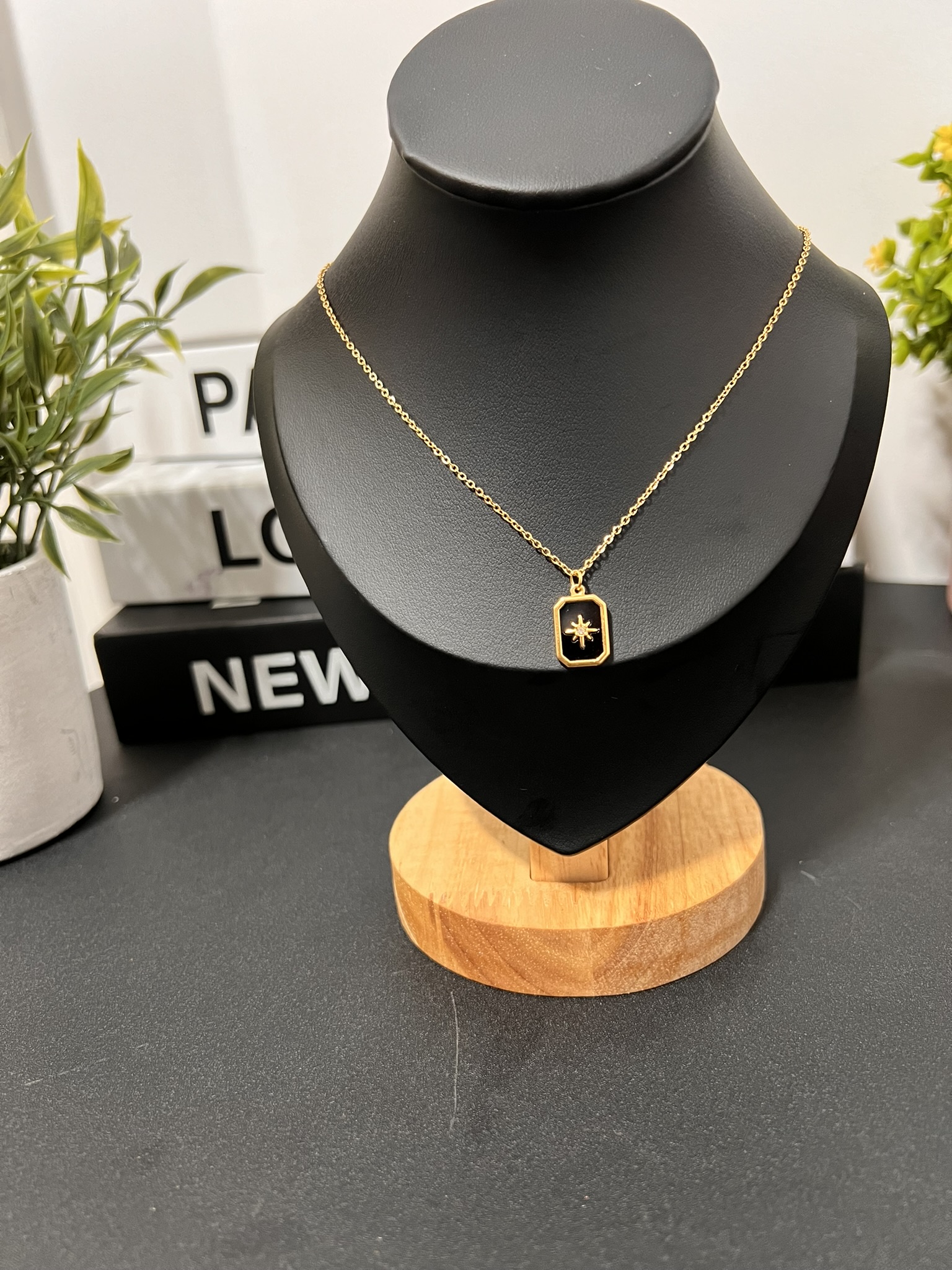 IMG_7887 Gold Stainless Steel Star Pendant Necklace - Image 1