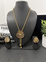 Floral Adjustable Luxe Non-Tarnish Stainless Steel Jewelry Set - Image 2