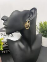 Greek Medusa Drop Hoop Earring - Image 2
