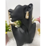 Luxury Rhinestone Pearl Drop Huggie Earrings