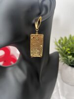 Gold Geometric Dangle Statement Earring - Image 2