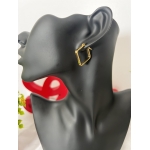 Geometric Square Hoop Earrings