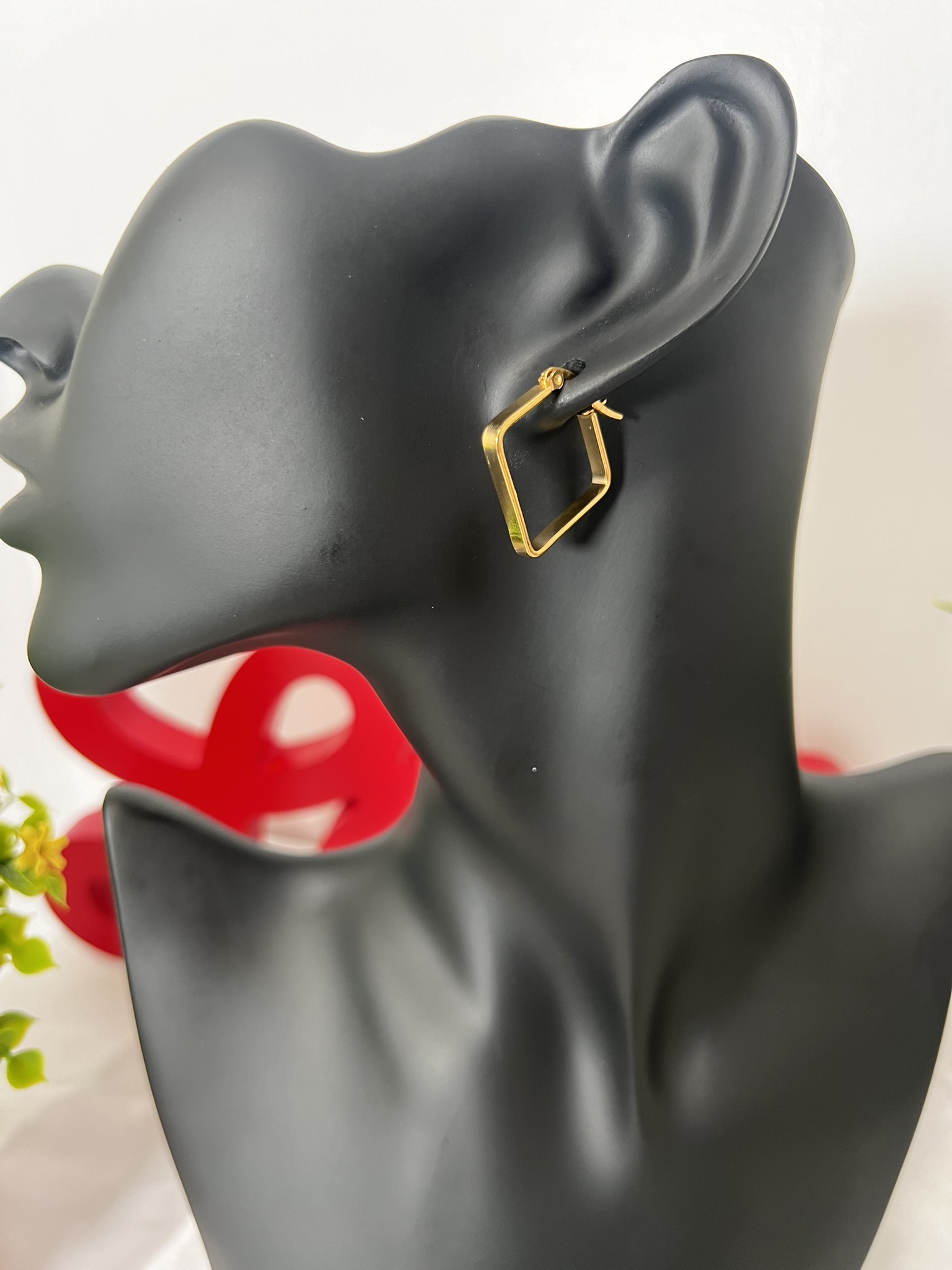 IMG_8001 Geometric Square Hoop Earrings - Image 1