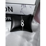 Stainless steel sleek infinity symbol centerpiece bracelet
