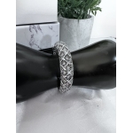 Silver-tone stainless steel non-tarnish bracelet