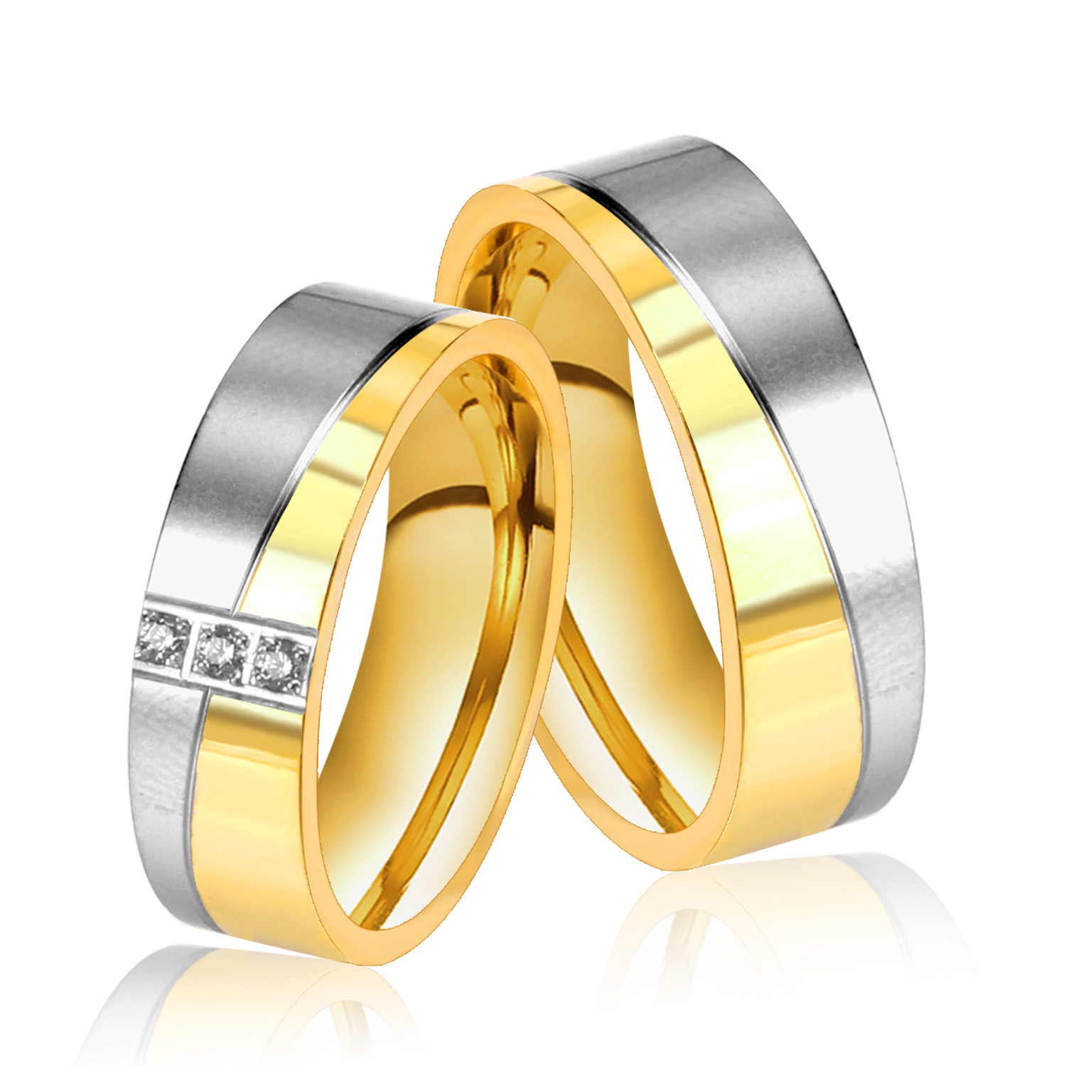 a12 Two-Tone Stainless Steel Ring - Image 1