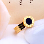 Non-Tarnish Stainless Steel Roman Numeral Ring - Image 2