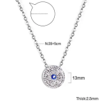 Stainless steel non-tarnish Evil Eye necklace - Image 3