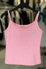 Ribbed Spaghetti Strap Tank Top - Image 4