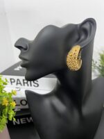 Textured Cluster Dome Earrings - Image 2