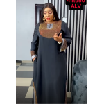 Luxurious black kaftan dress