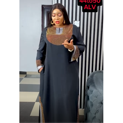 Luxurious black kaftan dress