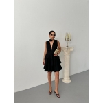 Chic Black Layered Mini Dress