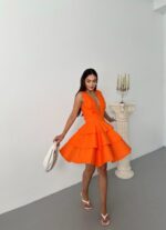 Chic Black Layered Mini Dress - Image 2