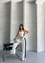 Two-piece white and blue athletic set - Image 3