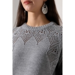 Cozy light grey knit sweater