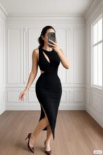 Elegant Cutout Bodycon Dress - Image 5