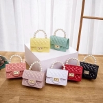 Mini Quilted Pearl Handle Handbag