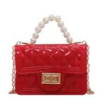 Mini Quilted Pearl Handle Handbag - Image 3