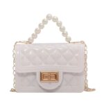 Mini Quilted Pearl Handle Handbag - Image 2