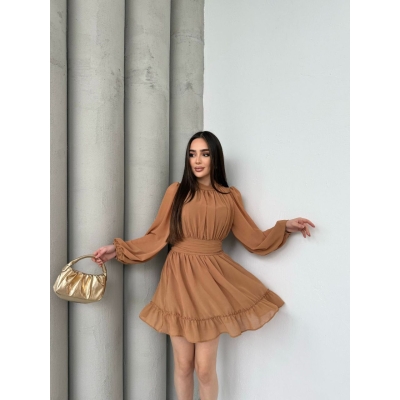 Elegant chiffon mini dress