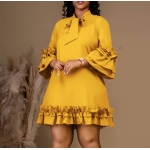 Elegant Ruffle Mini Dress - Image 4