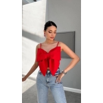 Chic bow crop top