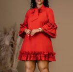 Elegant Ruffle Mini Dress - Image 2