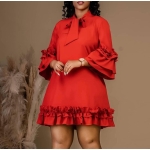 Elegant Ruffle Mini Dress - Image 2
