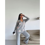 Cozy Floral Knit Lounge Set