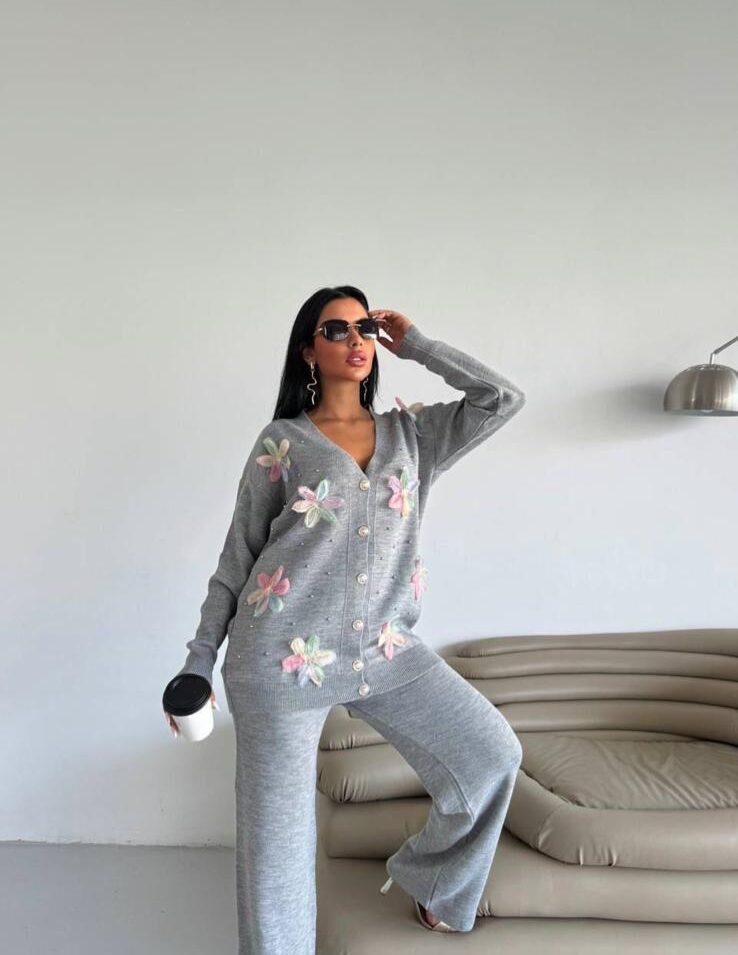 WhatsApp Image 2025-09-01 at 7.26.43 PM(3) Cozy Floral Knit Lounge Set - Image 1