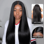 Pull Go Glueless Straight Hair 6×5 13×6 HD Pre Cut Lace Front Human Hair Wig Bleached Knots - Image 12