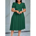 Emerald Grace Midi Dress - Image 3