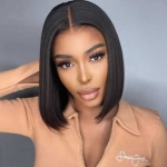 Glueless Short Bob Wig Straight 6×5 13×4 Invisible HD Lace Closure Wig 180% Density - Image 4