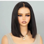 Glueless Short Bob Wig Straight 6×5 13×4 Invisible HD Lace Closure Wig 180% Density - Image 2