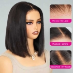 Glueless Short Bob Wig Straight 6×5 13×4 Invisible HD Lace Closure Wig 180% Density - Image 5