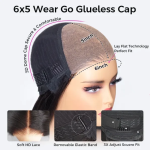 99J Burgundy Color Water Wave Human Hair Wig 6×5 13×4 HD Lace Frontal Wig - Image 5