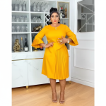 Premium Pleated Elegance Dress - Image 3